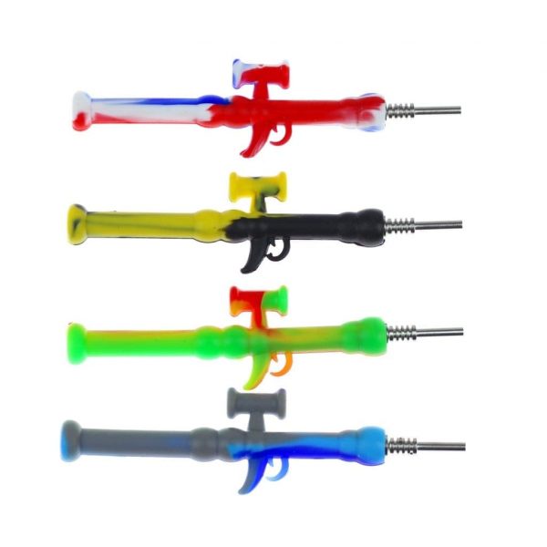 Assorted Silicone "Dab-zooka" Dab Straw